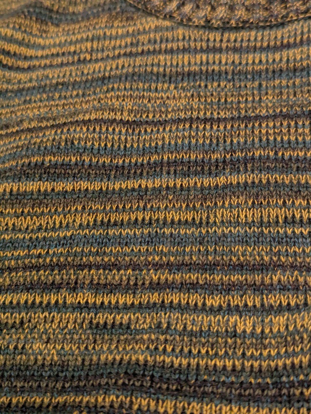 american apparel olive and teal striped knit sweater - Picture 3 of 3